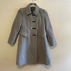 NWT $169 Rothschild Girl's Size M Gray Button Up Bandmaster Coat Washable